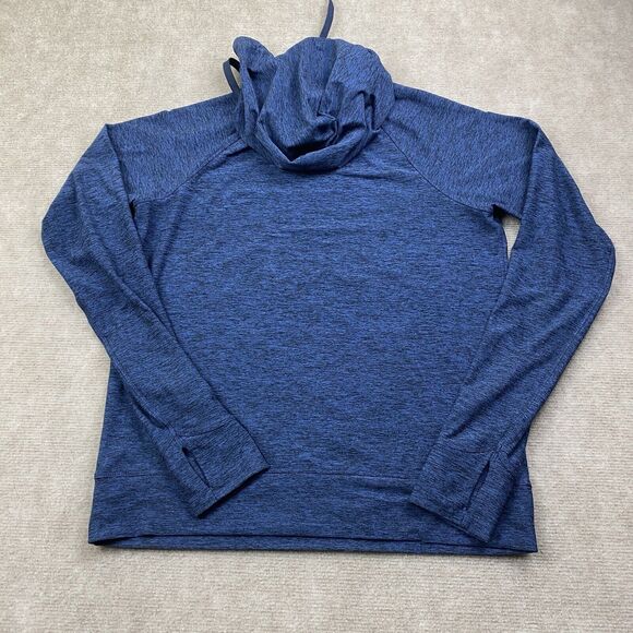 Outdoor Voices OV Men's EUC CloudKnit Soft Heather Blue Pullover Hoodie Large L - Picture 9 of 10